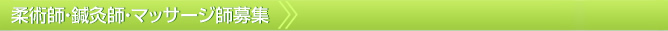 柔術師・鍼灸師・マッサージ師募集